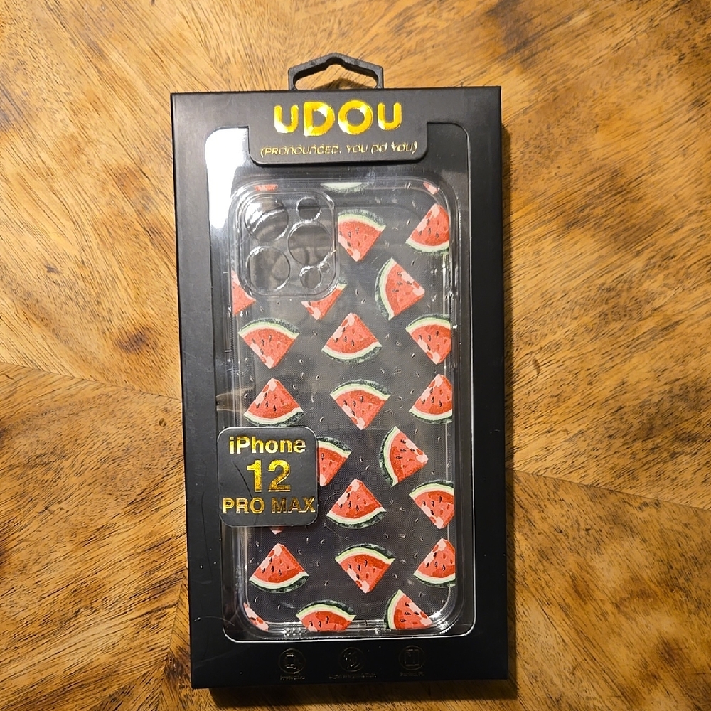 iPhone 12 Pro Max Watermelon Case - Black